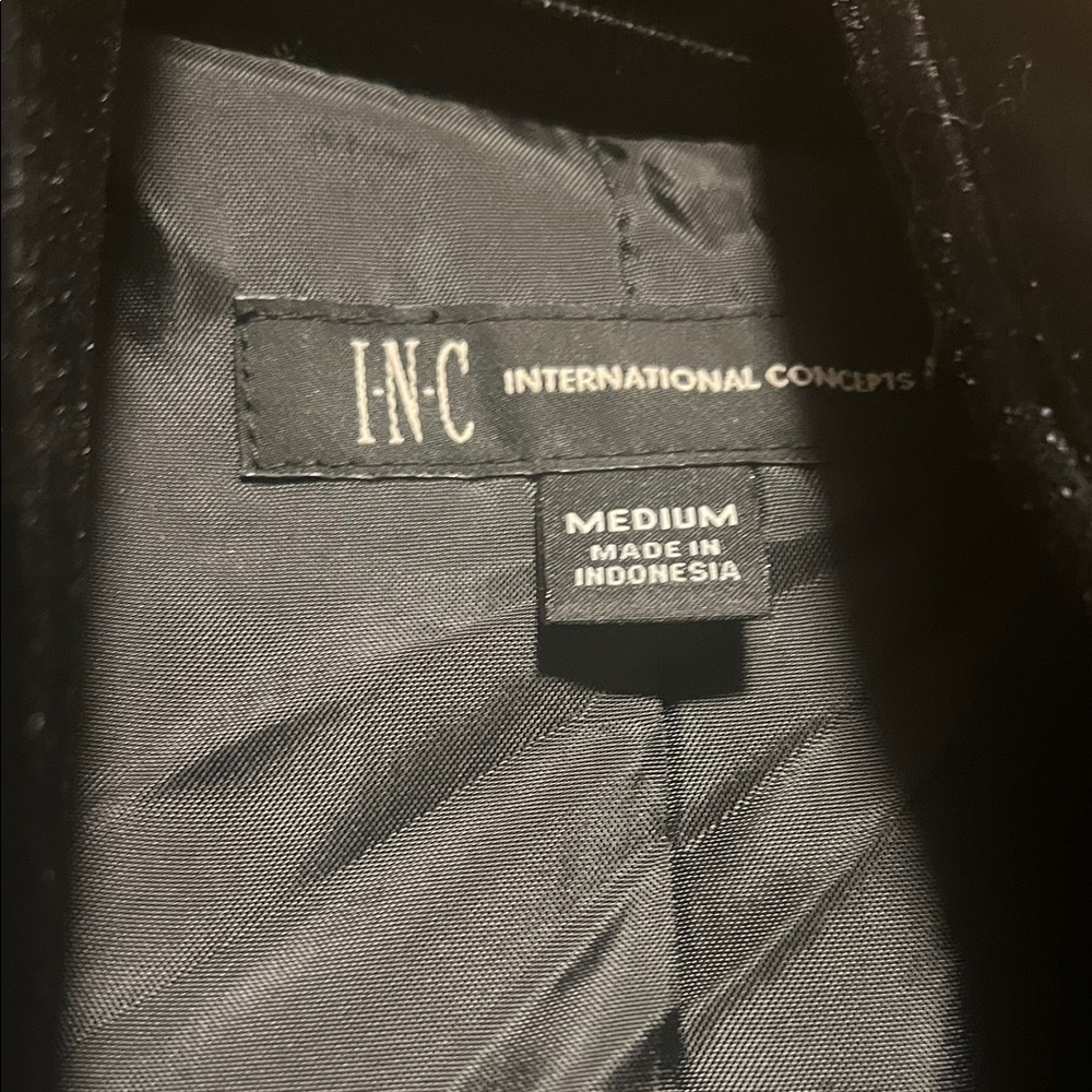 INC International Concepts Black Velvet Blazer - Picture 2 of 6